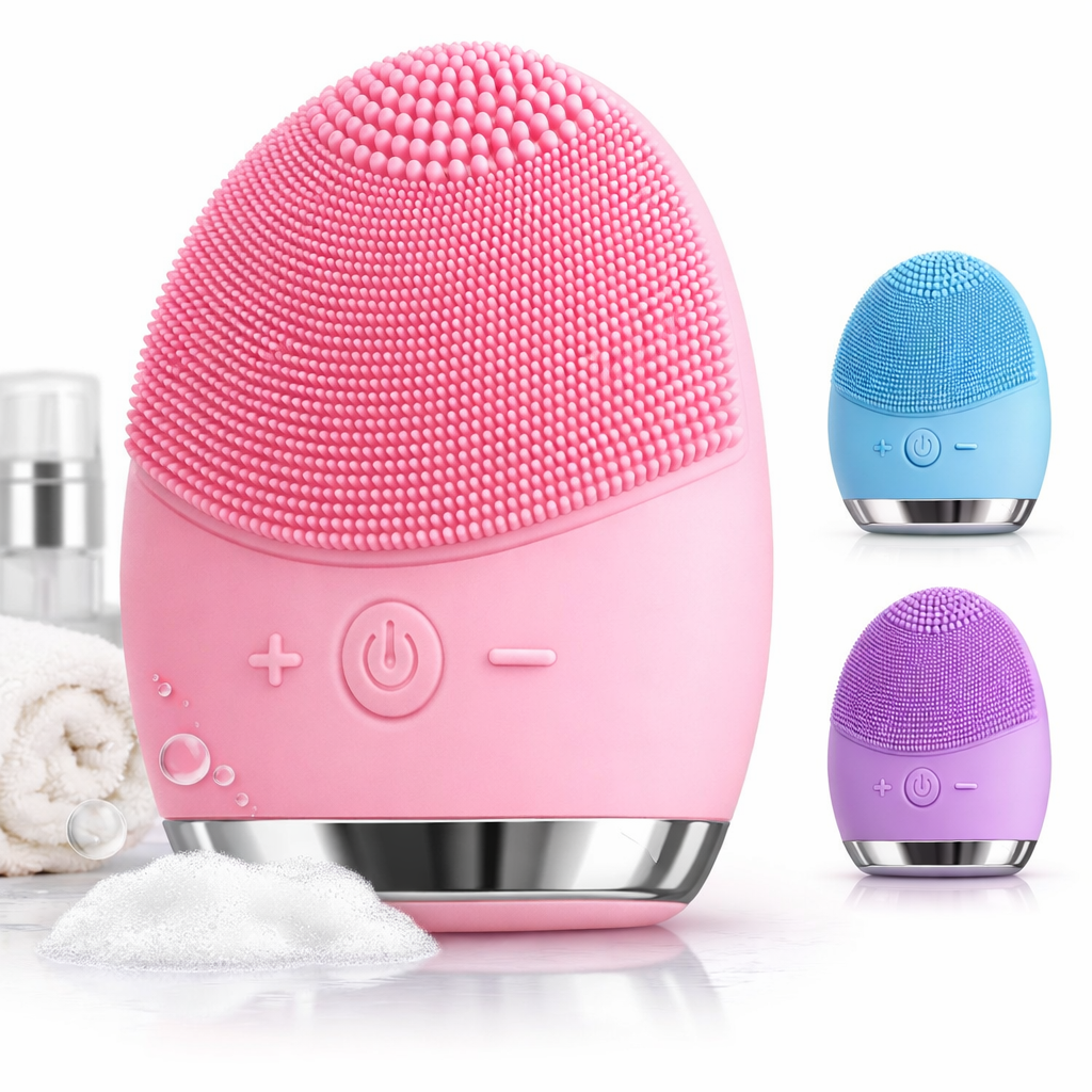 Brosse Nettoyante Visage Silicone Électrique – Nettoyage Profond & Peau Éclatante